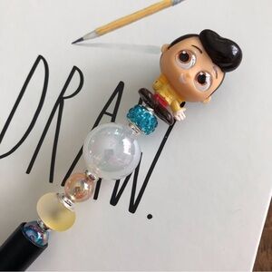 Disney Doorables: Cinderella: Prince Charming handmade beaded pen